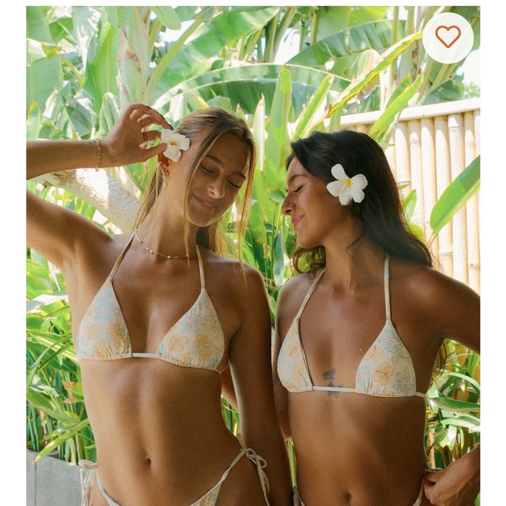 NWT Dippin' Daisy's Palm Triangle Bikini Top - L - Bahama Mama